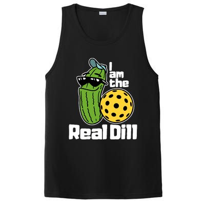 I Am The Real Dill Funny Pickleball Paddleball PosiCharge Competitor Tank