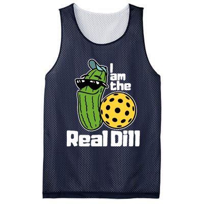 I Am The Real Dill Funny Pickleball Paddleball Mesh Reversible Basketball Jersey Tank