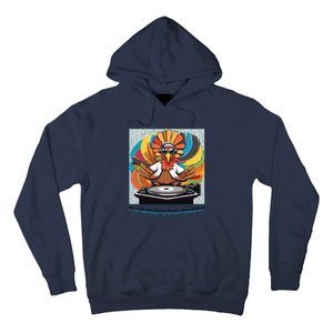 Its A Thanksgiving Groove Revolution Funny Thanksgiving Dj Turkey Funny Turkey Hoodie