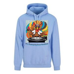 Its A Thanksgiving Groove Revolution Funny Thanksgiving Dj Turkey Funny Turkey Unisex Surf Hoodie