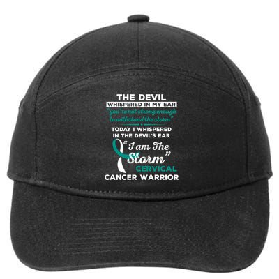 I Am The Storm Cervical Cancer Warrior Gift 7-Panel Snapback Hat