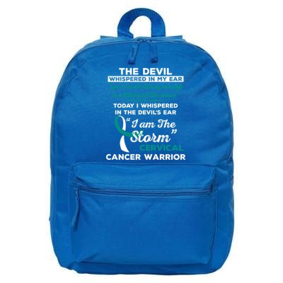I Am The Storm Cervical Cancer Warrior Gift 16 in Basic Backpack