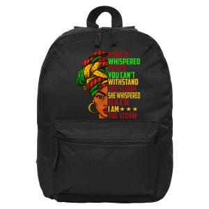 I am The Storm Wo Juneteenth Black History Month 16 in Basic Backpack