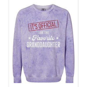 I Am The Favorite Granddaughter Funny Colorblast Crewneck Sweatshirt