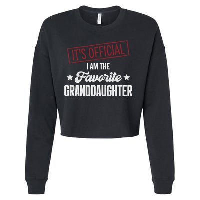 I Am The Favorite Granddaughter Funny Cropped Pullover Crew