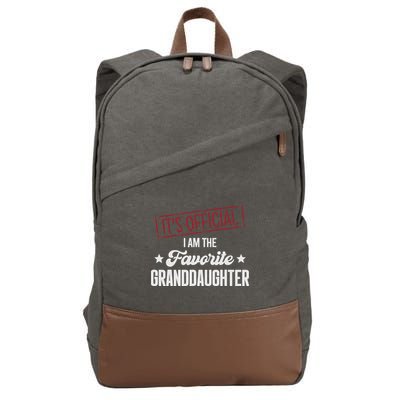 I Am The Favorite Granddaughter Funny Cotton Canvas Backpack