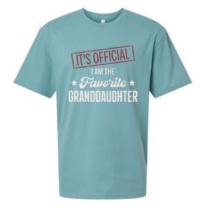 I Am The Favorite Granddaughter Funny Sueded Cloud Jersey T-Shirt