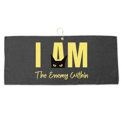 I Am The Enemy Within Kamala Harris Walz 2024 Merch Commala Large Microfiber Waffle Golf Towel