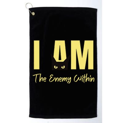 I Am The Enemy Within Kamala Harris Walz 2024 Merch Commala Platinum Collection Golf Towel