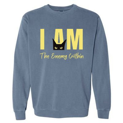 I Am The Enemy Within Kamala Harris Walz 2024 Merch Commala Garment-Dyed Sweatshirt