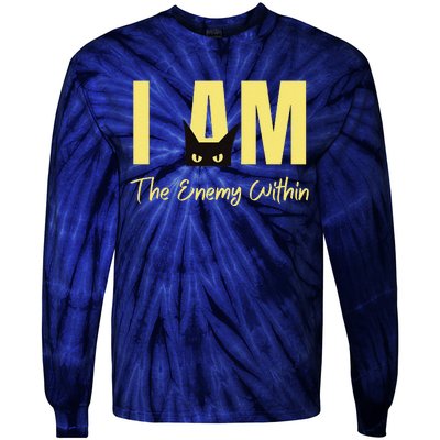 I Am The Enemy Within Kamala Harris Walz 2024 Merch Commala Tie-Dye Long Sleeve Shirt