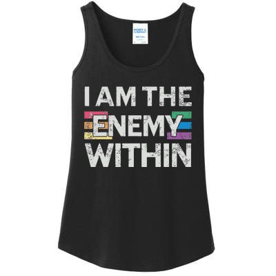 I Am The Enemy Within Lgbt Pride Gay Kamala Harris Merch Ladies Essential Tank