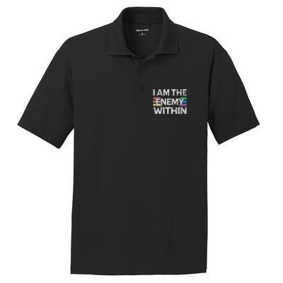 I Am The Enemy Within Lgbt Pride Gay Kamala Harris Merch PosiCharge RacerMesh Polo