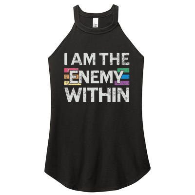 I Am The Enemy Within Lgbt Pride Gay Kamala Harris Merch Women’s Perfect Tri Rocker Tank