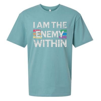 I Am The Enemy Within Lgbt Pride Gay Kamala Harris Merch Sueded Cloud Jersey T-Shirt