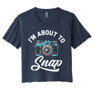 IM About To Snap Photography Photographer Camera Women's Crop Top Tee