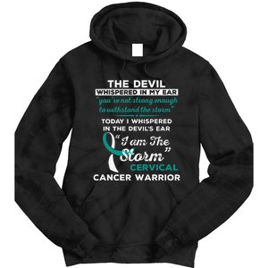 I Am the Storm Cervical Cancer Warrior Tie Dye Hoodie