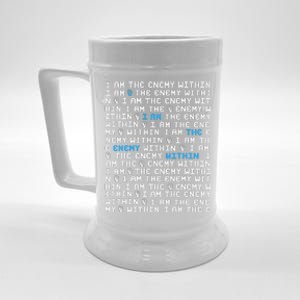 I Am The Enemy Within Liberal Subtle Protest Beer Stein