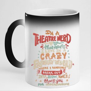 Im A Theatre Nerd Funny Drama Rehearsal Cool Gift 11oz Black Color Changing Mug