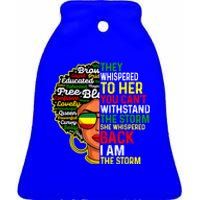 I Am The Storm Juneteenth Black History Month Gift Ceramic Bell Ornament