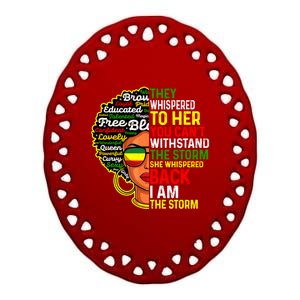 I Am The Storm Juneteenth Black History Month Gift Ceramic Oval Ornament