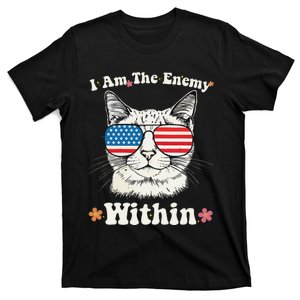 I Am The Enemy Within Cat Kamala Harris 2024 Groovy Kitty T-Shirt