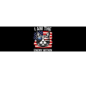 I Am The Enemy Within Funny Cat Quote Sarcastic Humor Bumper Sticker