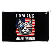 I Am The Enemy Within Funny Cat Quote Sarcastic Humor Grommeted Golf Towel