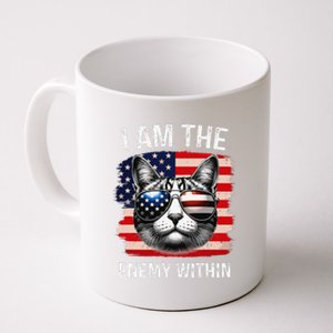 I Am The Enemy Within Funny Cat Quote Sarcastic Humor Coffee Mug