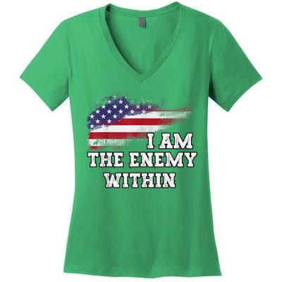 I Am The Enemy Within Women's V-Neck T-Shirt