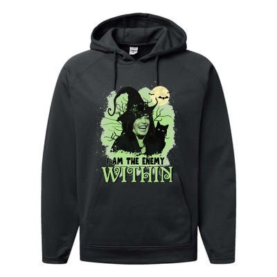 I Am The Enemy Within Funny Kamala Trump 2024 Performance Fleece Hoodie