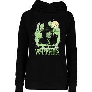 I Am The Enemy Within Funny Kamala Trump 2024 Womens Funnel Neck Pullover Hood