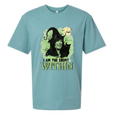 I Am The Enemy Within Funny Kamala Trump 2024 Sueded Cloud Jersey T-Shirt