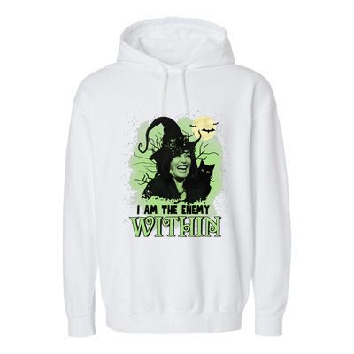 I Am The Enemy Within Funny Kamala Trump 2024 Garment-Dyed Fleece Hoodie