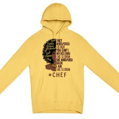 I Am The Storm Chef African American Gift Premium Pullover Hoodie