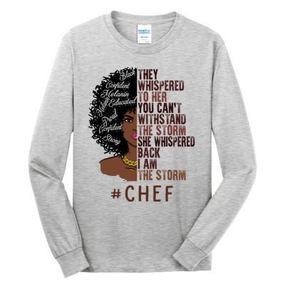 I Am The Storm Chef African American Gift Tall Long Sleeve T-Shirt