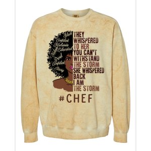 I Am The Storm Chef African American Gift Colorblast Crewneck Sweatshirt