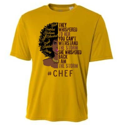 I Am The Storm Chef African American Gift Cooling Performance Crew T-Shirt