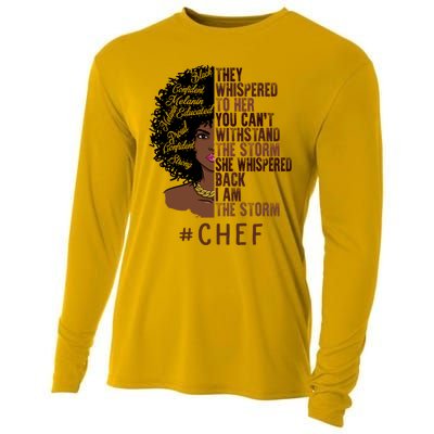 I Am The Storm Chef African American Gift Cooling Performance Long Sleeve Crew