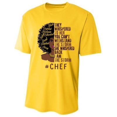 I Am The Storm Chef African American Gift Performance Sprint T-Shirt