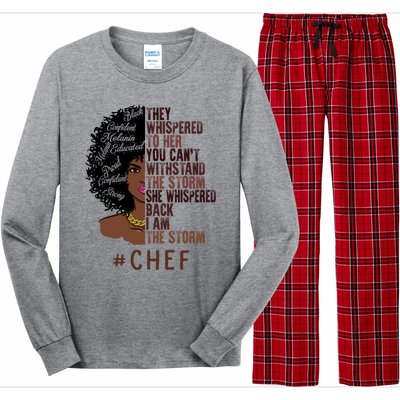 I Am The Storm Chef African American Gift Long Sleeve Pajama Set