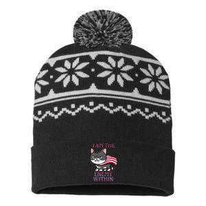 I Am The Enemy Within Kamala Harris 2024 USA-Made Snowflake Beanie