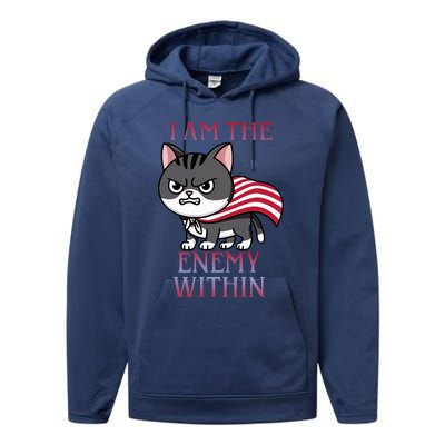 I Am The Enemy Within Kamala Harris 2024 Performance Fleece Hoodie