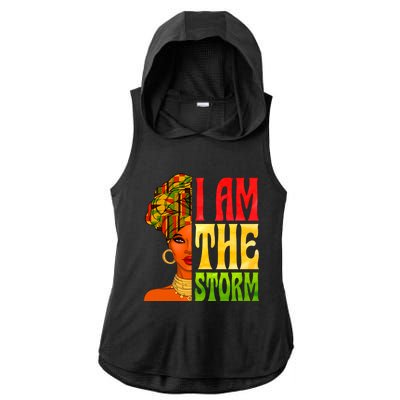 I Am The Storm Juneteenth Black Pride Freedom Black History Great Gift Ladies PosiCharge Tri-Blend Wicking Draft Hoodie Tank