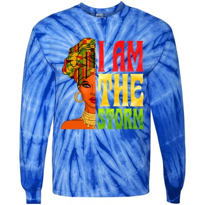 I Am The Storm Juneteenth Black Pride Freedom Black History Great Gift Tie-Dye Long Sleeve Shirt