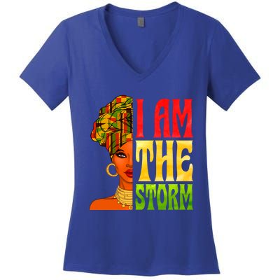 I Am The Storm Juneteenth Black Pride Freedom Black History Great Gift Women's V-Neck T-Shirt