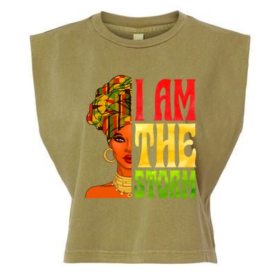 I Am The Storm Juneteenth Black Pride Freedom Black History Great Gift Garment-Dyed Women's Muscle Tee