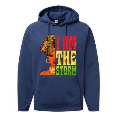 I Am The Storm Juneteenth Black Pride Freedom Black History Great Gift Performance Fleece Hoodie