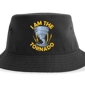 I Am The Storm Twister Tornado Hurricane Meteorologist Sustainable Bucket Hat