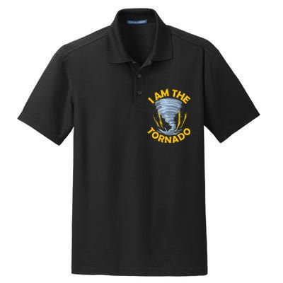 I Am The Storm Twister Tornado Hurricane Meteorologist Dry Zone Grid Polo